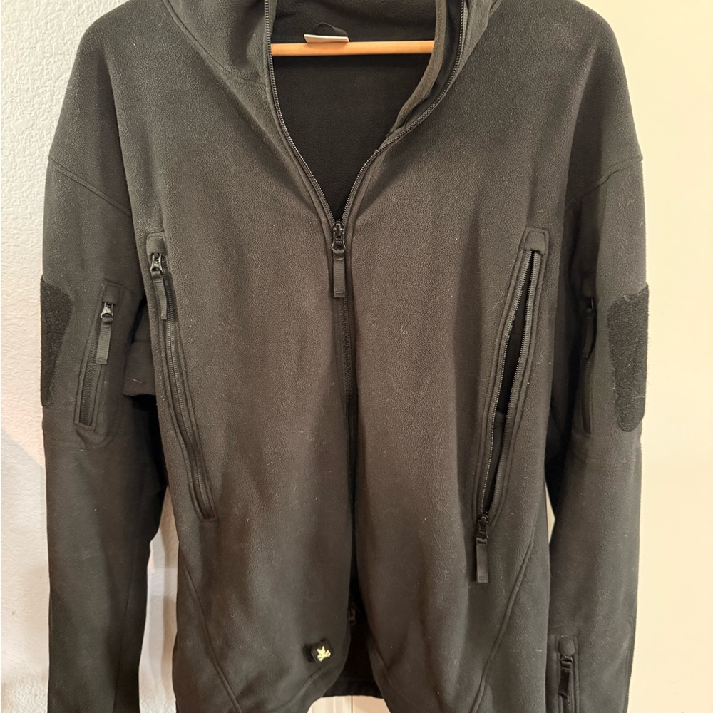 TAD Gear Triple Aught Design Men's Black Tactical Fleece Jacket - Made in USA